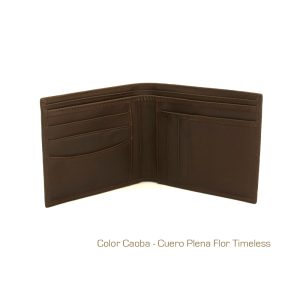 Billetera Tarjetero de Cuero color Moro RFID