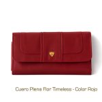 Billetera de Dama Continental de Cuero Vacuno RFID