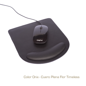 Mouse Pad Ergonómico de Cuero Vacuno