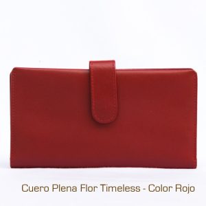 Billetera de Dama de Cuero Modelo Rústico RFID