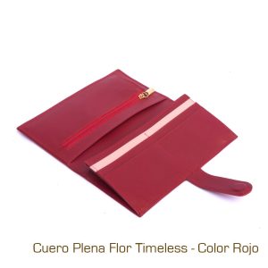 Billetera de Dama Dos Cuerpos de Cuero Vacuno RFID