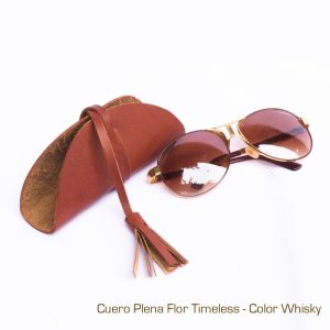 Porta Lentes Rústico de Cuero