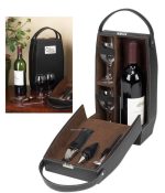 Set de Vino de Cuero Vacuno