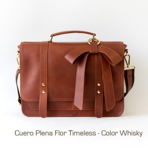 Shoulder Bag con Lazo para Dama de Cuero Vacuno