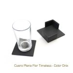 Set de Posavasos Cuadrado de Cuero Vacuno